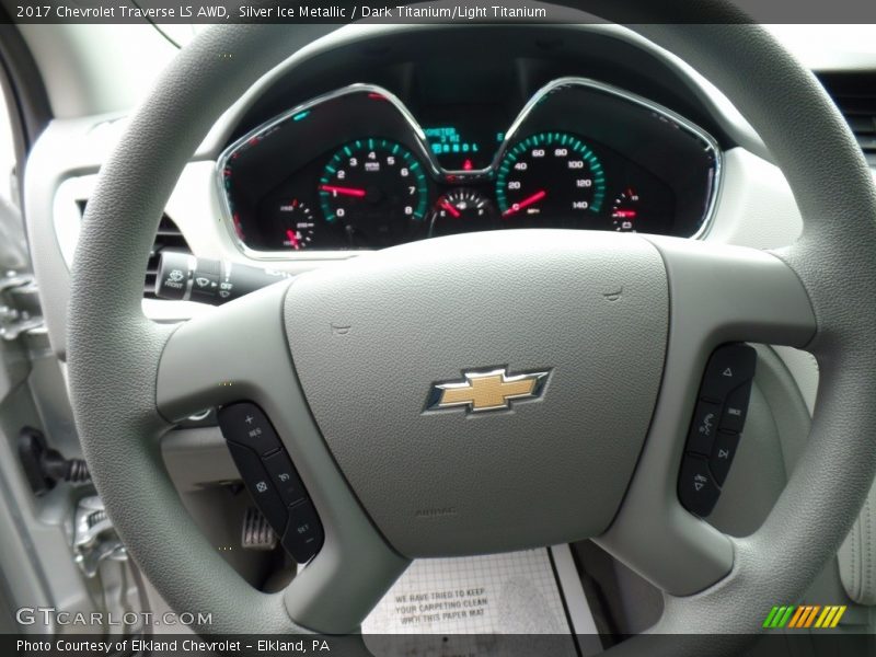 Silver Ice Metallic / Dark Titanium/Light Titanium 2017 Chevrolet Traverse LS AWD