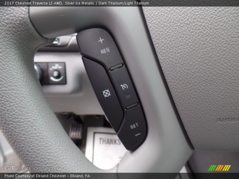 Silver Ice Metallic / Dark Titanium/Light Titanium 2017 Chevrolet Traverse LS AWD