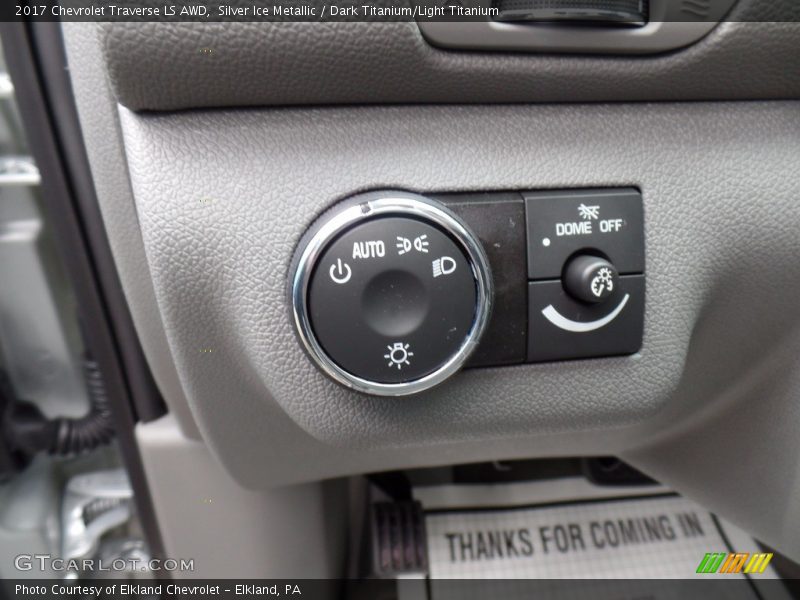 Silver Ice Metallic / Dark Titanium/Light Titanium 2017 Chevrolet Traverse LS AWD