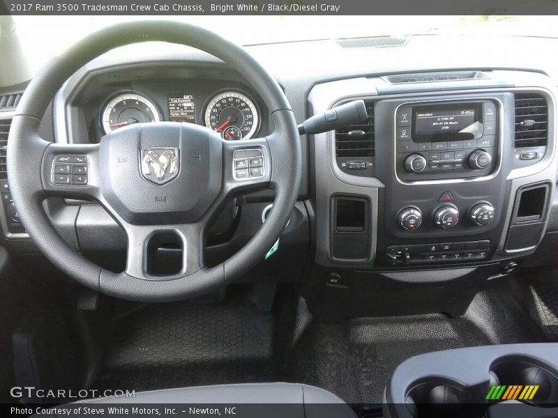 Bright White / Black/Diesel Gray 2017 Ram 3500 Tradesman Crew Cab Chassis