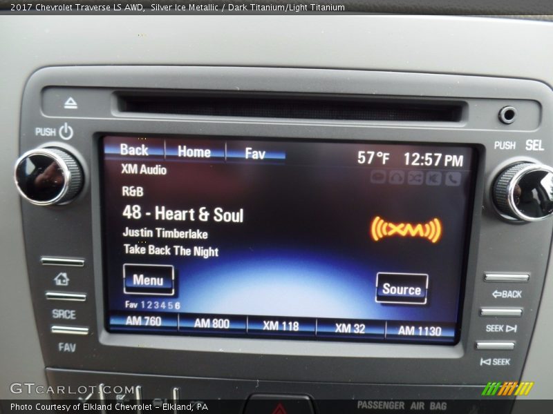Silver Ice Metallic / Dark Titanium/Light Titanium 2017 Chevrolet Traverse LS AWD