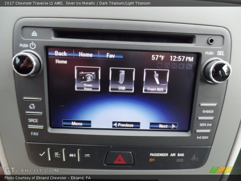 Silver Ice Metallic / Dark Titanium/Light Titanium 2017 Chevrolet Traverse LS AWD