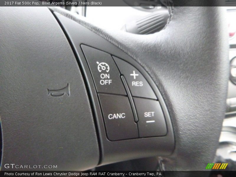 Billet Argento (Silver) / Nero (Black) 2017 Fiat 500c Pop