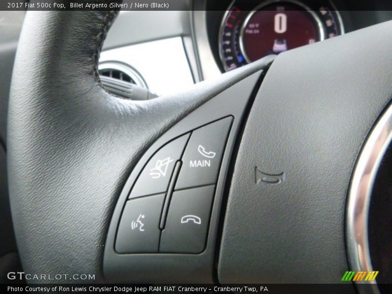 Billet Argento (Silver) / Nero (Black) 2017 Fiat 500c Pop