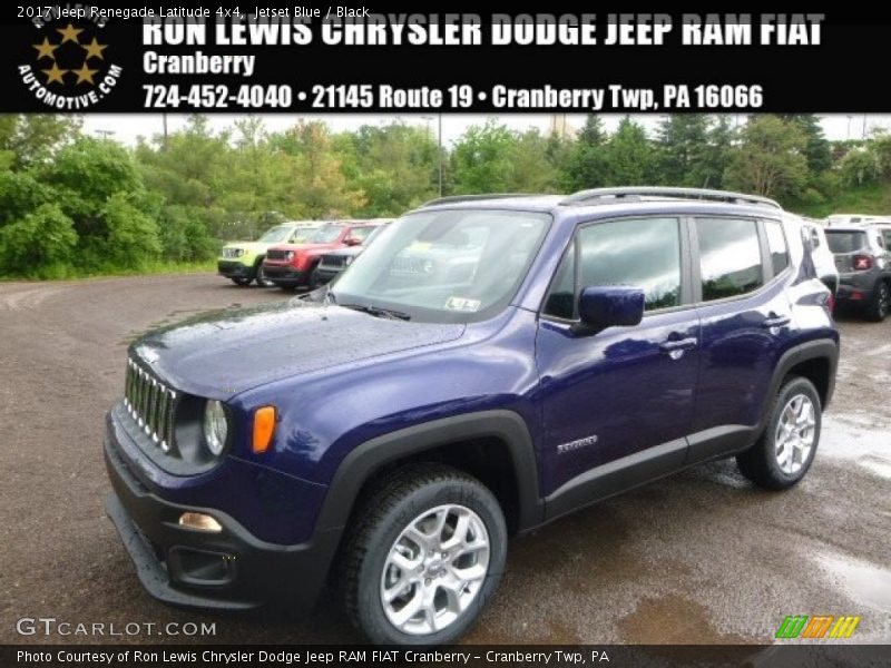 Jetset Blue / Black 2017 Jeep Renegade Latitude 4x4