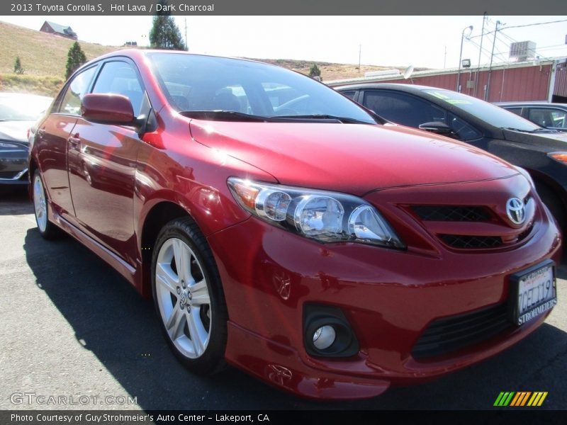 Hot Lava / Dark Charcoal 2013 Toyota Corolla S