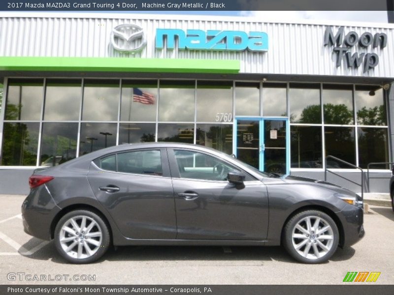 Machine Gray Metallic / Black 2017 Mazda MAZDA3 Grand Touring 4 Door