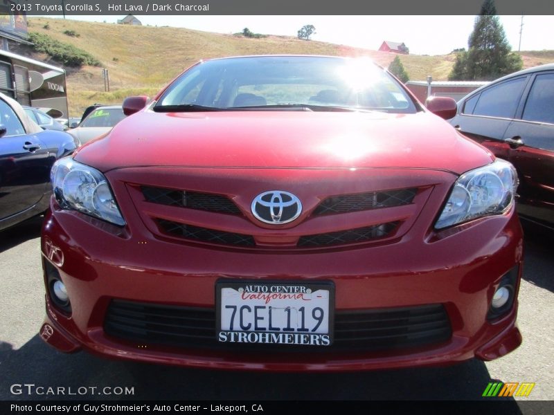 Hot Lava / Dark Charcoal 2013 Toyota Corolla S