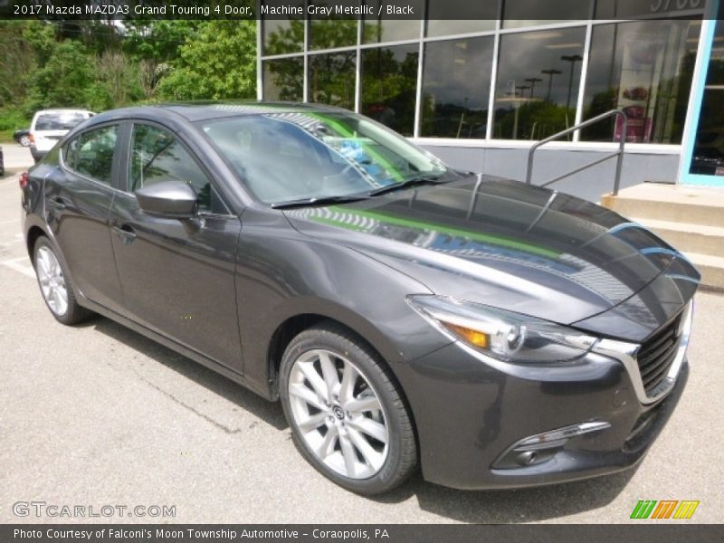 Machine Gray Metallic / Black 2017 Mazda MAZDA3 Grand Touring 4 Door