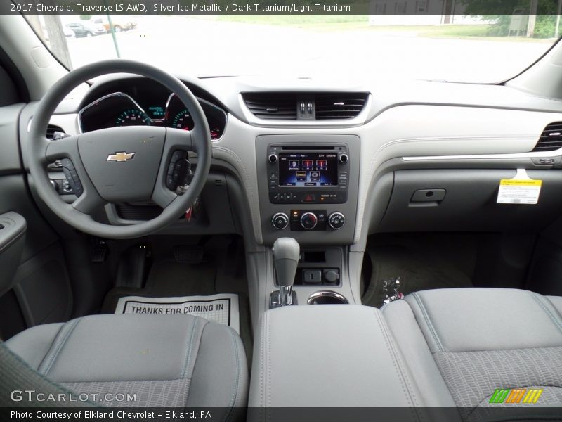 Silver Ice Metallic / Dark Titanium/Light Titanium 2017 Chevrolet Traverse LS AWD