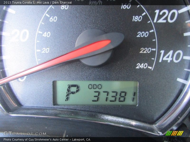 Hot Lava / Dark Charcoal 2013 Toyota Corolla S