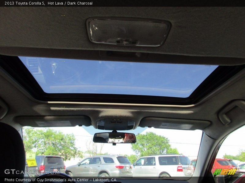 Hot Lava / Dark Charcoal 2013 Toyota Corolla S