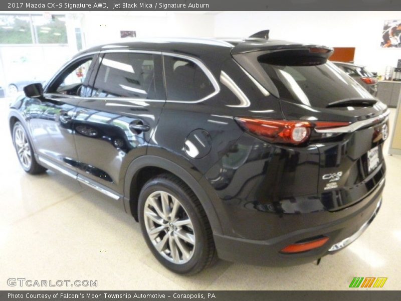Jet Black Mica / Signature Auburn 2017 Mazda CX-9 Signature AWD