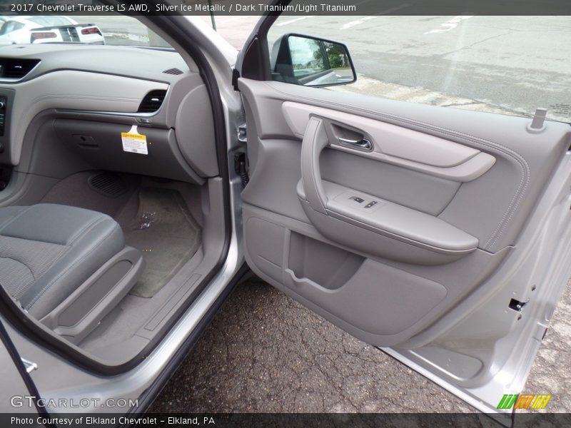 Silver Ice Metallic / Dark Titanium/Light Titanium 2017 Chevrolet Traverse LS AWD