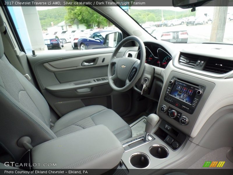 Silver Ice Metallic / Dark Titanium/Light Titanium 2017 Chevrolet Traverse LS AWD
