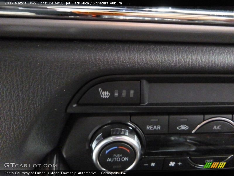 Jet Black Mica / Signature Auburn 2017 Mazda CX-9 Signature AWD