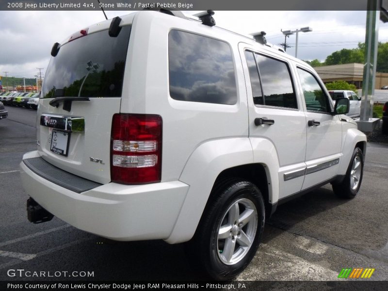 Stone White / Pastel Pebble Beige 2008 Jeep Liberty Limited 4x4