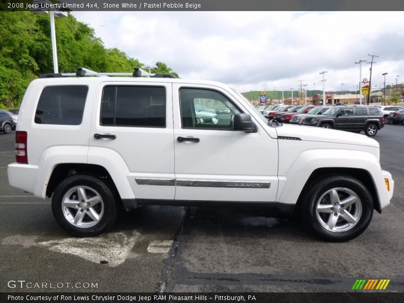 Stone White / Pastel Pebble Beige 2008 Jeep Liberty Limited 4x4