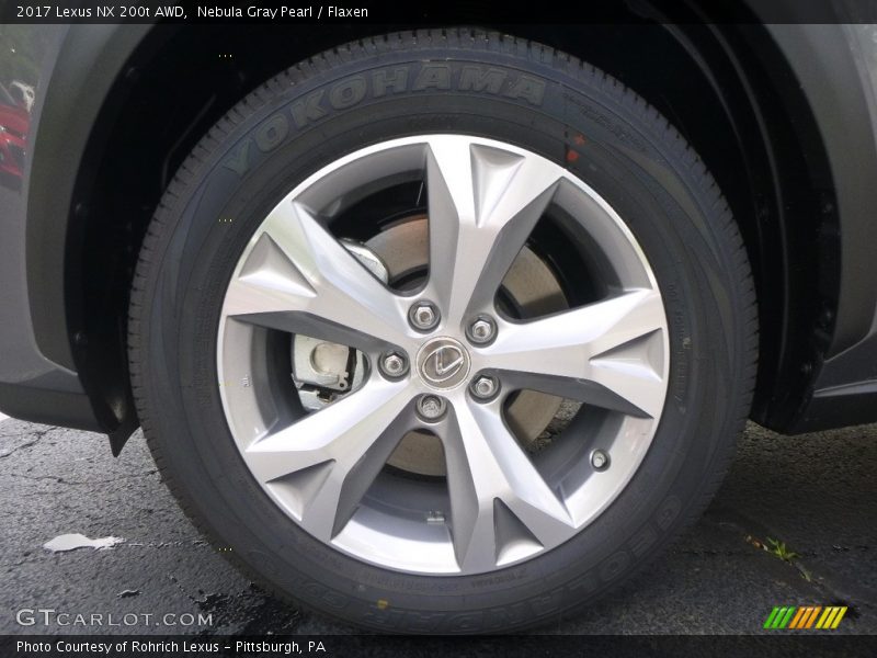 Nebula Gray Pearl / Flaxen 2017 Lexus NX 200t AWD