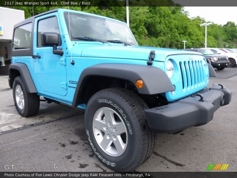 Chief Blue / Black 2017 Jeep Wrangler Sport 4x4