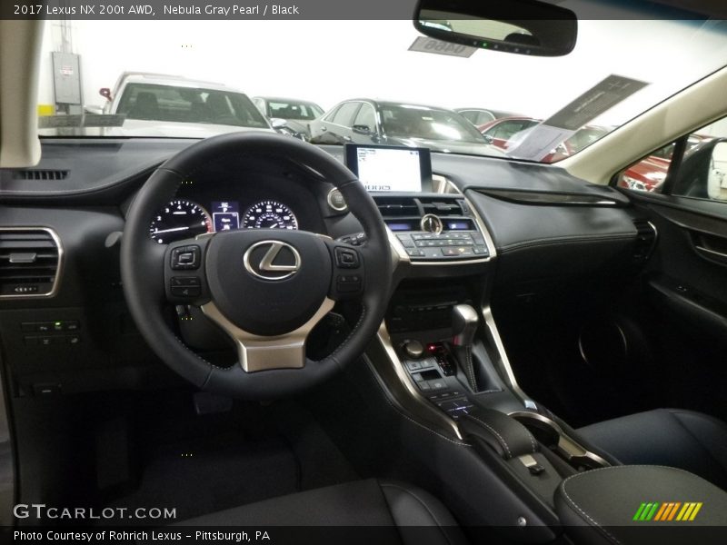 Nebula Gray Pearl / Black 2017 Lexus NX 200t AWD