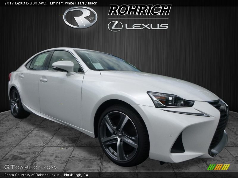 Eminent White Pearl / Black 2017 Lexus IS 300 AWD