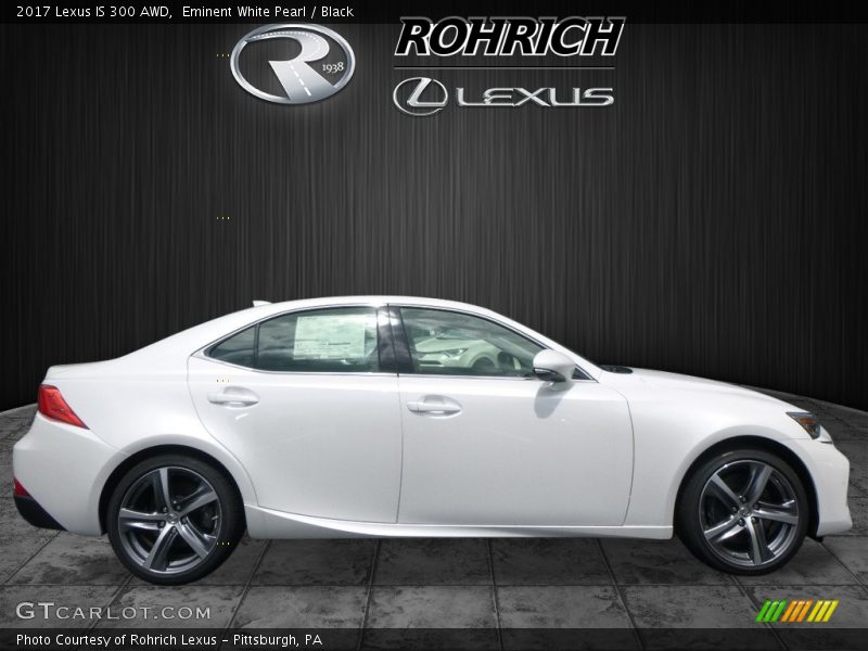 Eminent White Pearl / Black 2017 Lexus IS 300 AWD