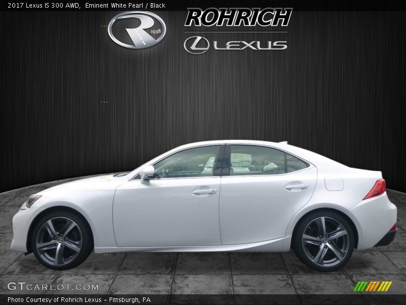 Eminent White Pearl / Black 2017 Lexus IS 300 AWD