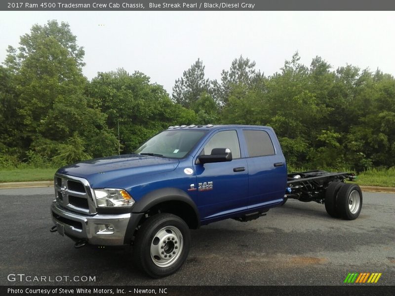 Blue Streak Pearl / Black/Diesel Gray 2017 Ram 4500 Tradesman Crew Cab Chassis