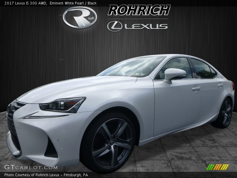 Eminent White Pearl / Black 2017 Lexus IS 300 AWD