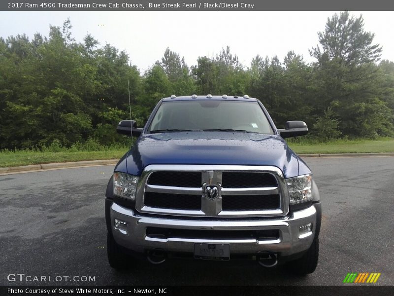 Blue Streak Pearl / Black/Diesel Gray 2017 Ram 4500 Tradesman Crew Cab Chassis