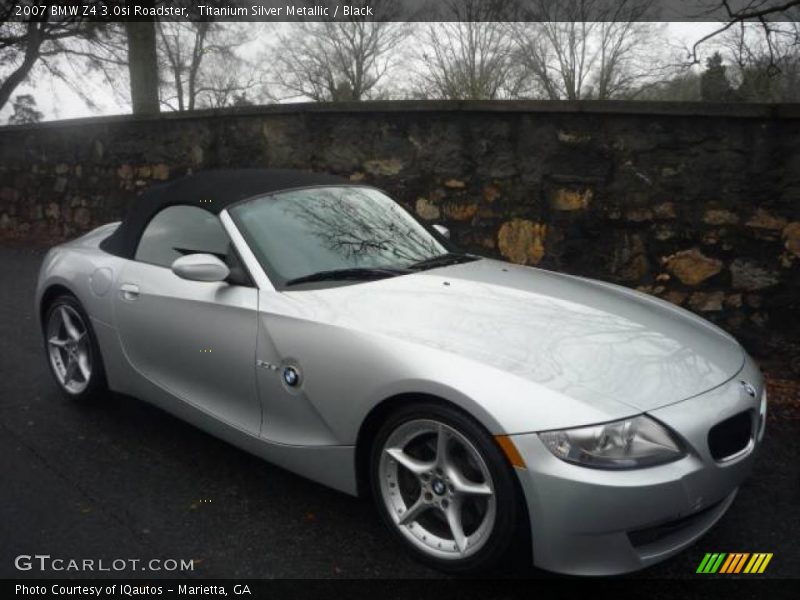 Titanium Silver Metallic / Black 2007 BMW Z4 3.0si Roadster
