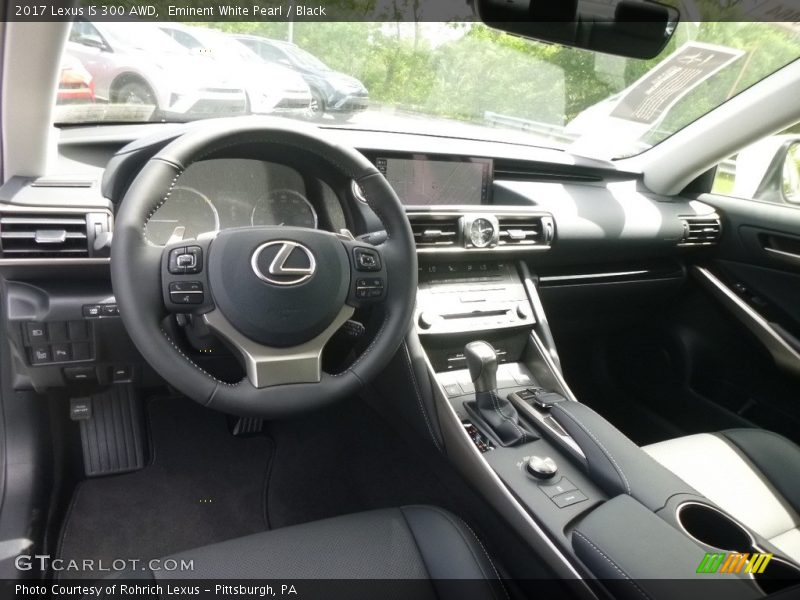 Eminent White Pearl / Black 2017 Lexus IS 300 AWD