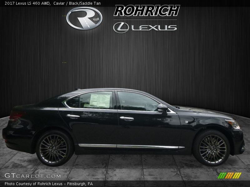 Caviar / Black/Saddle Tan 2017 Lexus LS 460 AWD