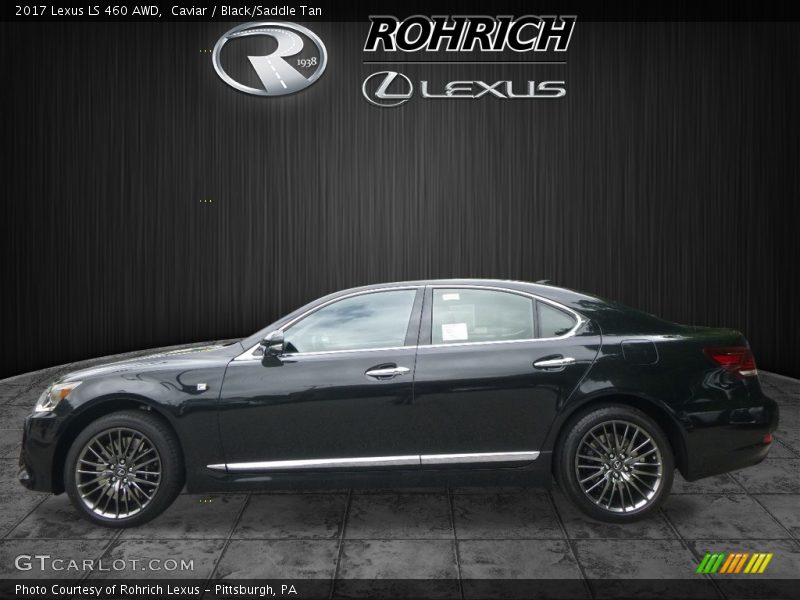 Caviar / Black/Saddle Tan 2017 Lexus LS 460 AWD
