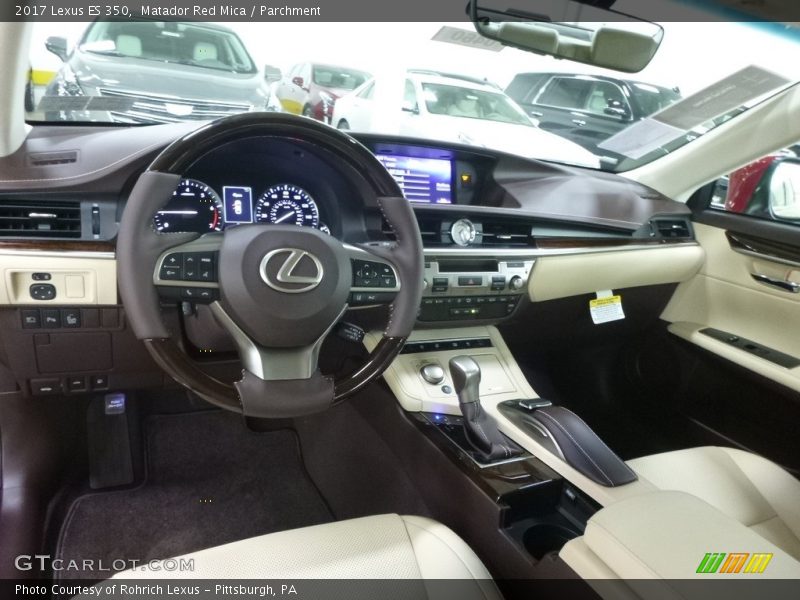 Matador Red Mica / Parchment 2017 Lexus ES 350
