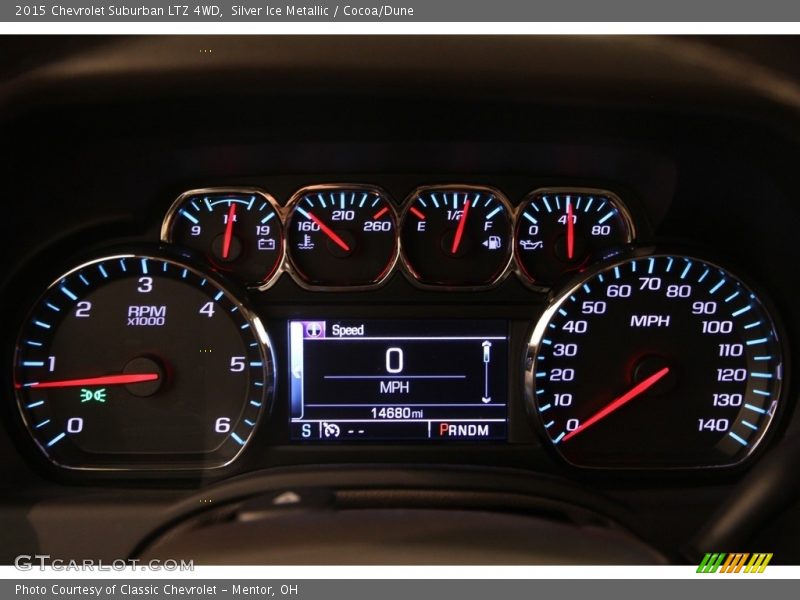Silver Ice Metallic / Cocoa/Dune 2015 Chevrolet Suburban LTZ 4WD