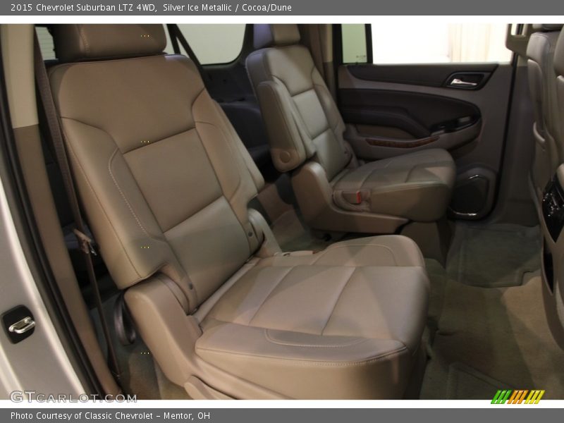 Silver Ice Metallic / Cocoa/Dune 2015 Chevrolet Suburban LTZ 4WD