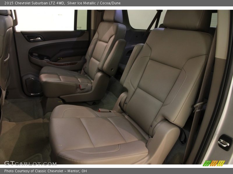 Silver Ice Metallic / Cocoa/Dune 2015 Chevrolet Suburban LTZ 4WD