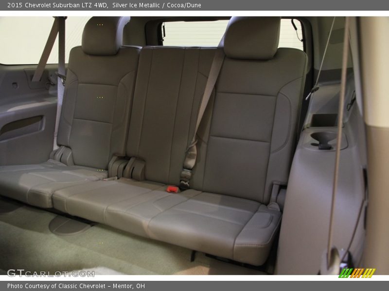 Silver Ice Metallic / Cocoa/Dune 2015 Chevrolet Suburban LTZ 4WD