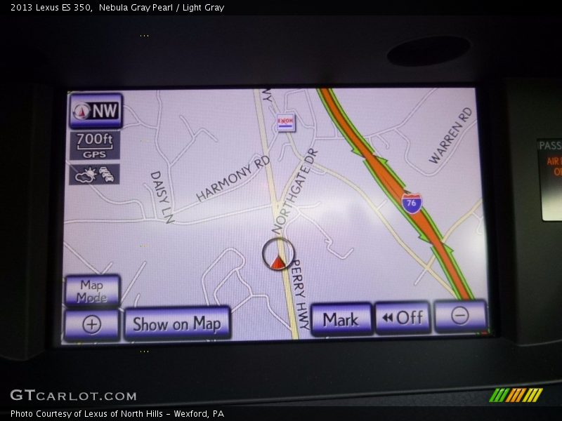 Nebula Gray Pearl / Light Gray 2013 Lexus ES 350