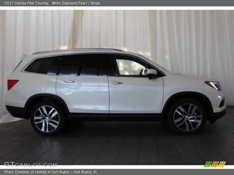 White Diamond Pearl / Beige 2017 Honda Pilot Touring