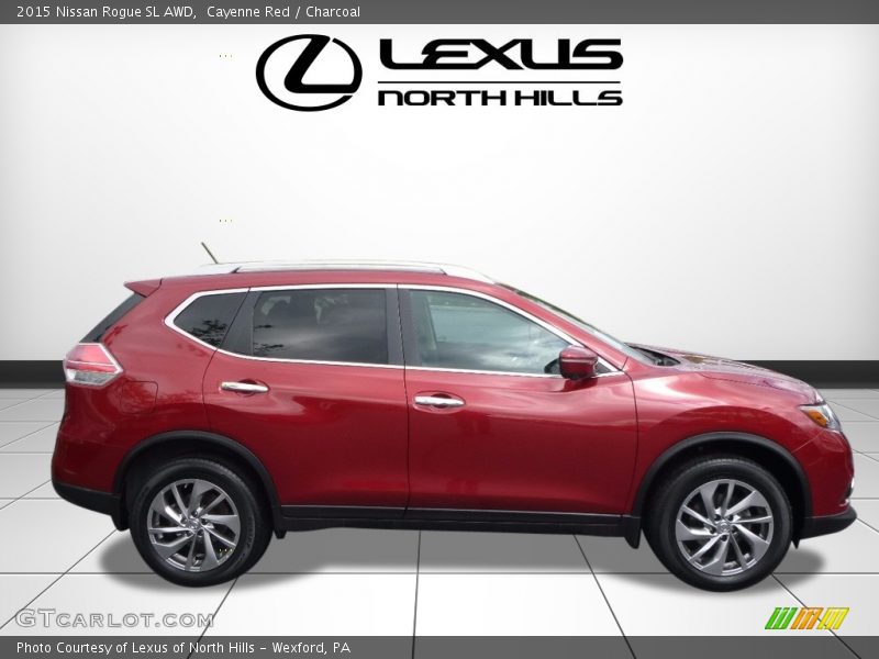 Cayenne Red / Charcoal 2015 Nissan Rogue SL AWD
