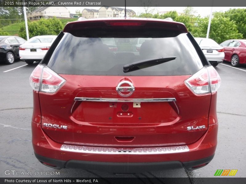 Cayenne Red / Charcoal 2015 Nissan Rogue SL AWD
