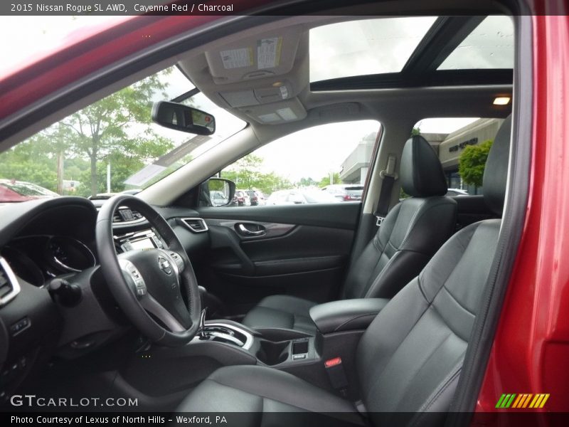 Cayenne Red / Charcoal 2015 Nissan Rogue SL AWD