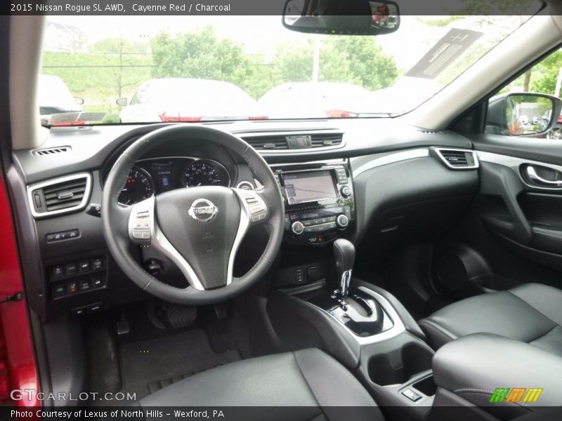 Cayenne Red / Charcoal 2015 Nissan Rogue SL AWD