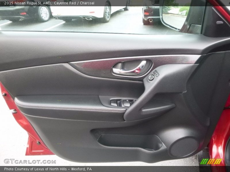 Cayenne Red / Charcoal 2015 Nissan Rogue SL AWD