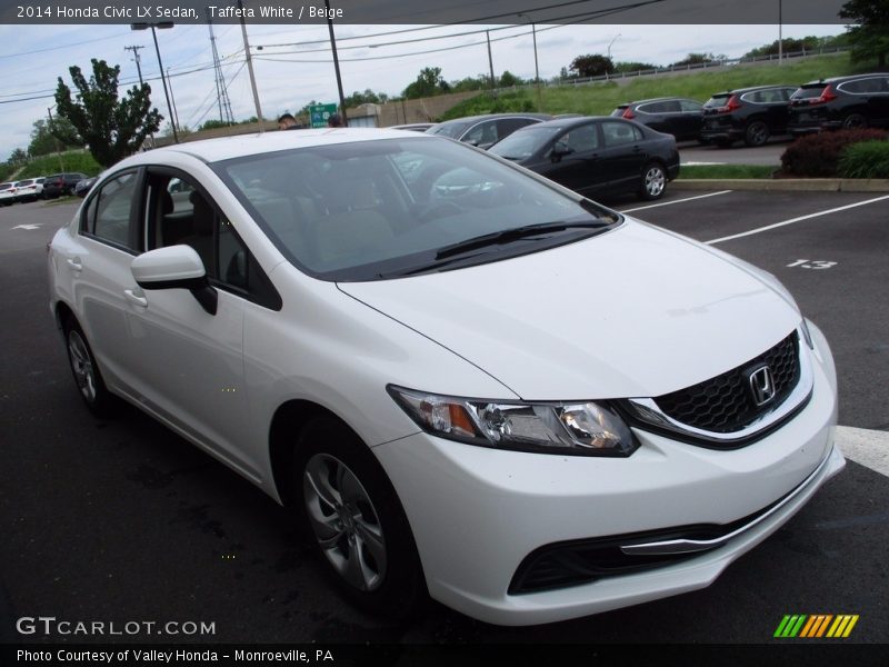 Taffeta White / Beige 2014 Honda Civic LX Sedan