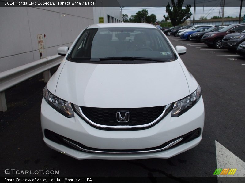 Taffeta White / Beige 2014 Honda Civic LX Sedan