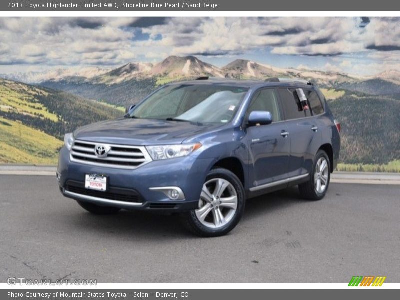 Shoreline Blue Pearl / Sand Beige 2013 Toyota Highlander Limited 4WD